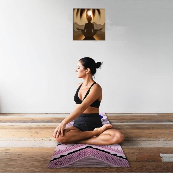 Yogafitt 100% Cotton Anti-Skid Yoga Mat – 23x72 inch Pink Exercise, Gym & Sports Mat